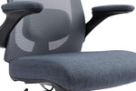 Zeke Ergonomic Office Chair Grey close view picture of the seat