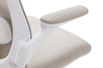 Zeke Ergonomic Office Chair Natural close view picture of the chairs seat and armrest
