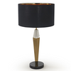 Modern table lamp for ambient illumination.