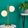 Bombazine 2 Light Table Lamp Natural Brass life style picture