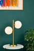 Bombazine 2 Light Table Lamp Natural Brass perfect for any space