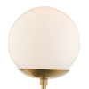 Bombazine Wall Light Natural Brass with opal glass shade