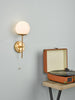 Bombazine Wall Light Natural Brass perfect for hallways and bedrooms
