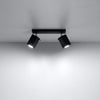 Industrial style Sollux Lighting semi flush mount Lamp MERIDA 2 black