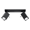 Semi flush lights Sollux Lighting Wall Lamp MERIDA 2 black