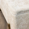 Maya Set of 2 Storage Benches Sand  close view picture of the box upholstery