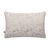 Stylish cream and silver cushion with intricate piping detail.