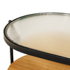 Chic glass coffee table perfect for modern living spaces
