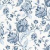 Laura Ashley Adwick Trail Wallpaper Dark Seaspray close view picture of the pattern design