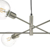 Elegant kitchen pendant lighting Alana 6 Light Pendant Satin Chrome

