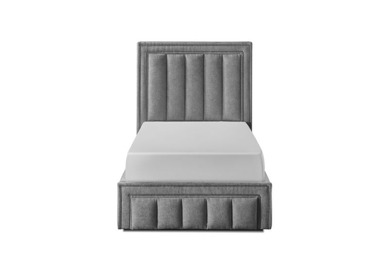 Amelia Double Ottoman Bed Grey