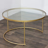 Andrea Nest of 2 Coffee Tables picture of the large table with a glass top
