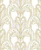 Art Deco Gold & Pearl Wallpaper close view picture of the wallpaper design