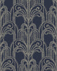 Graham & Brown Art Deco Midnight Wallpaper close view picture of the wallpaper color and pattern