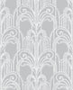 Art Deco Silver Wallpaper close view picture of the wallpaper design