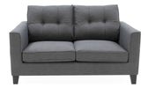 Quality Charcoal two seater Sofa with Plush Cushioning