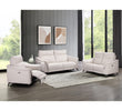 Comfortable electric recliner chair in soft white fabric.
