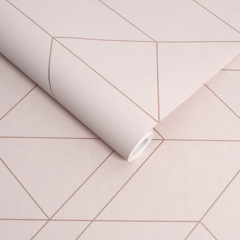 Graham & Brown Balance Blush & Rose Gold Wallpaper
