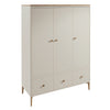 Three-door oak wardrobe
