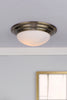 Flush lighting Barclay opal glass vintage bathroom fixture


