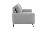 Durable small 2 seater couch Barnaby Fixed Grey
