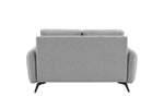 Modern small 2 seater sofa Barnaby Fixed Grey
