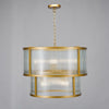 Adjustable bronze pendant ceiling light fixture for high ceilings