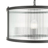 Hanging lights with textured ribbed glass for modern interiors