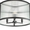 Contemporary pendant ceiling lamp with matt black finish