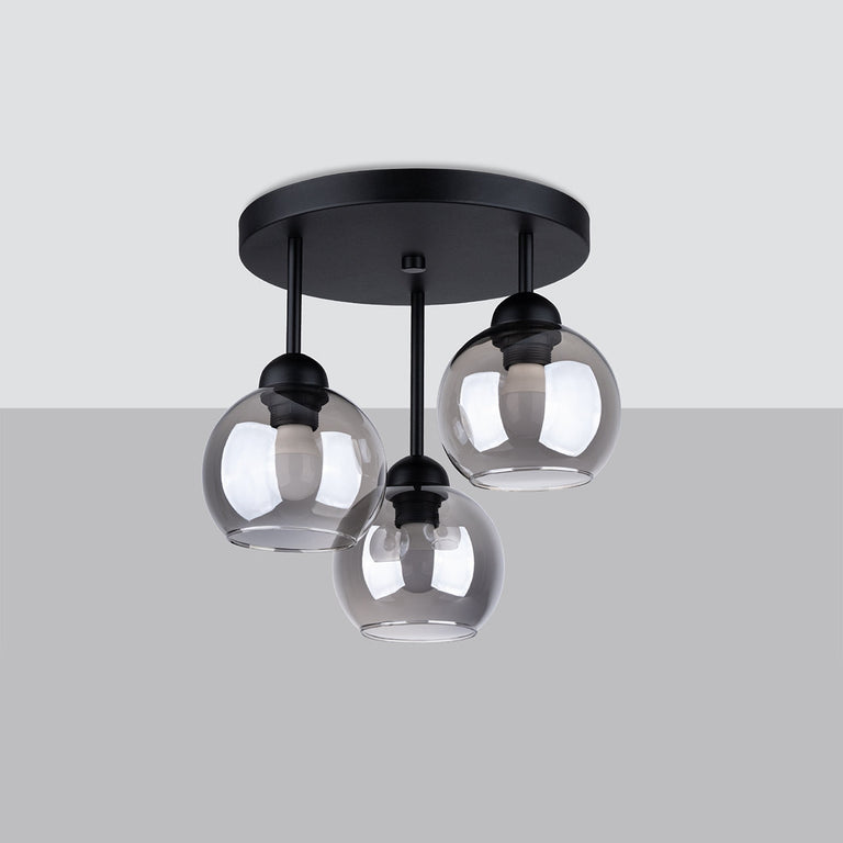 Sollux Lighting Ceiling Lamp ALINO 3 Black
