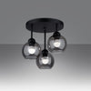 Black tinted glass ceiling lights Sollux Lighting Ceiling Lamp ALINO 3
