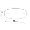 Stylish flush mount ceiling light Sollux Lighting Ceiling lamp ARENA 55 grey