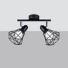 Ceiling lamp ARTEMIS 2 black contemporary semi flush ceiling lights in industrial style