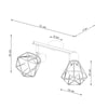 Ceiling lamp ARTEMIS 2 black stylish led lights with flush semi flush ceiling design