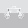 Semi flush mount lighting Ceiling lamp ARTEMIS 2 white in a modern loft-style design