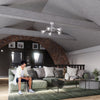 Compatible with led lights Ceiling lamp ARTEMIS 2 white for energy efficiency