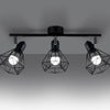Industrial semi flush mount lighting Ceiling lamp ARTEMIS 3 black