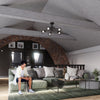 Ceiling lamp ARTEMIS 3 black semi flush mount lighting for living rooms in black