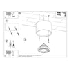Subtle decorative flush ceiling light Sollux Lighting Ceiling Lamp BASIC 1 Concrete
