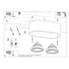 Ideal for rooms with low ceilings
Ceiling lamp BASIC 2 concrete