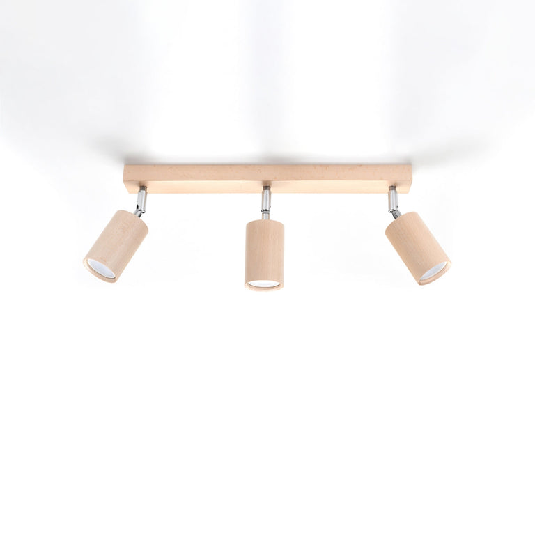 Sollux Lighting Ceiling Lamp BERG 3 Natural Wood