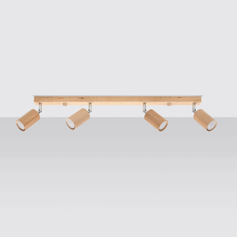 Sollux Lighting Ceiling Lamp BERG 4 Natural Wood