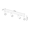 Modern ceiling lighting semi flush Sollux Lighting Ceiling Lamp BERG 4 Natural Wood