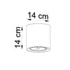 Concrete flush ceiling lamp Sollux Lighting Ceiling Lamp Cullo Concrete