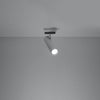 White semi flush ceiling light with elegant design

