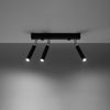 Semi flush mount lighting Sollux Lighting Ceiling lamp EYETECH 3 black