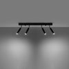 Ceiling lamp EYETECH 4 in sleek black finish
