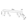 Versatile for various rooms
Ceiling lamp EYETECH 4 black