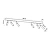 Stylish Sollux Lighting Ceiling lamp EYETECH 6 white for hallway lighting