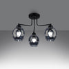 Stylish black ceiling light for LED lights with E27 thread